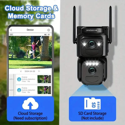 Solar WiFi Security Camera – 360° View, 10x Zoom, Night Vision & Motion Detection
