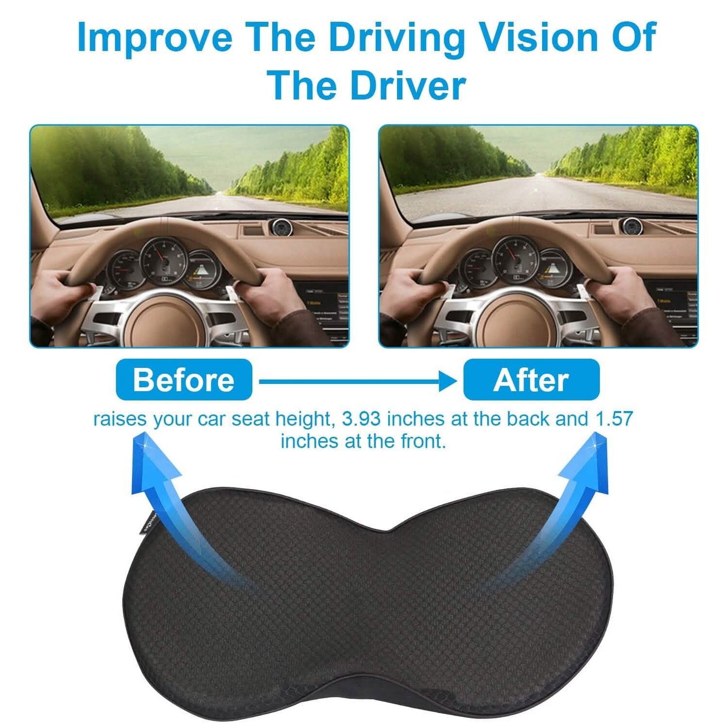 Chair Seat Cushion Car Memory Foam Pad