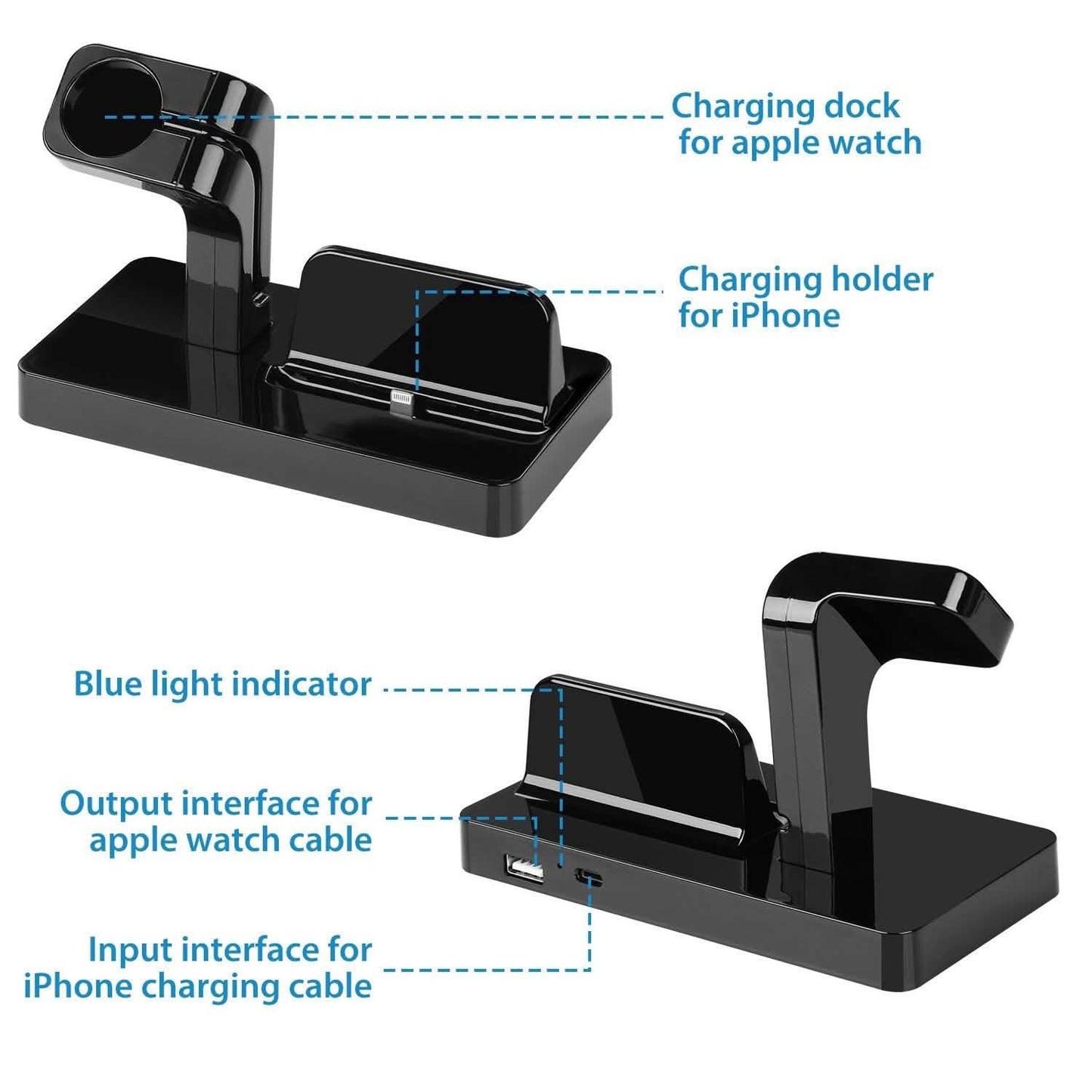Charging Stand Dock Holder for iPhone and Apple Watch