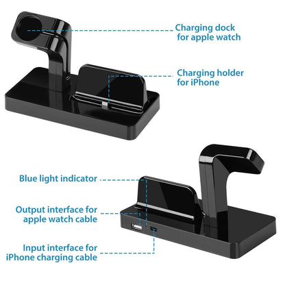 Charging Stand Dock Holder for iPhone and Apple Watch
