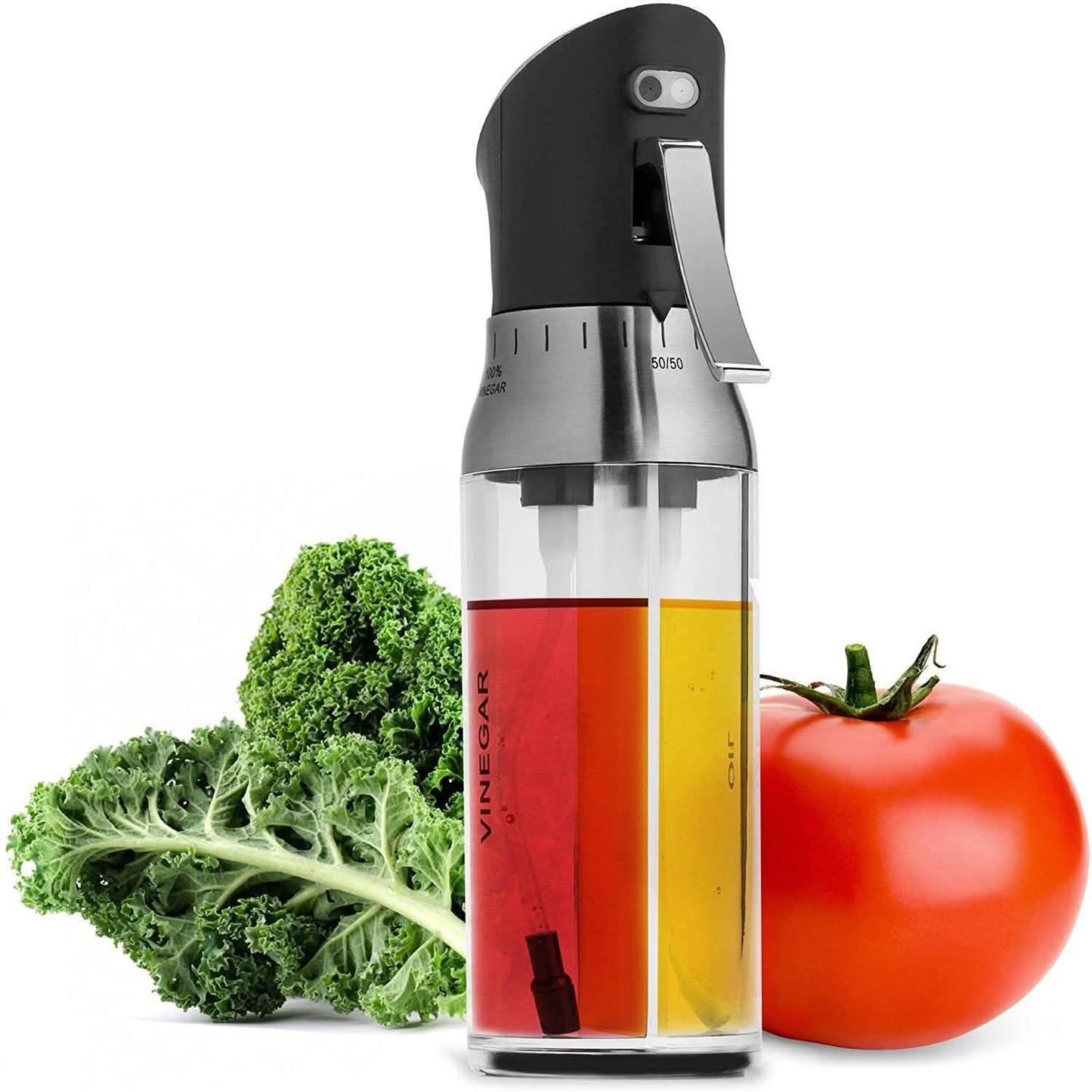 Chef's Star Premium Electric Salt and Pepper Grinder with Olive Oil and Vinegar Misting Sprayer