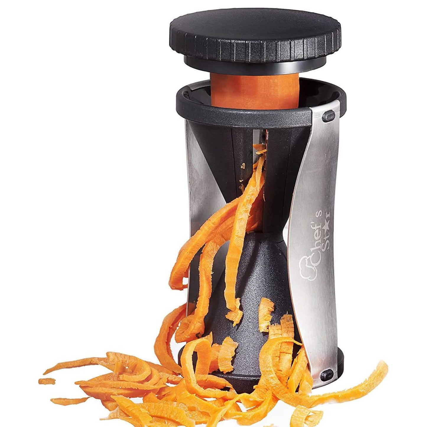 Chef's Star Spiral Slicer with Stainless Steel Spiralizer & Juilienne Blades