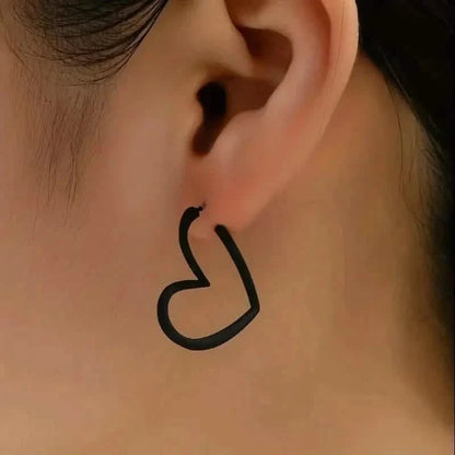Chic Heart-Shaped Stud Earrings for Women