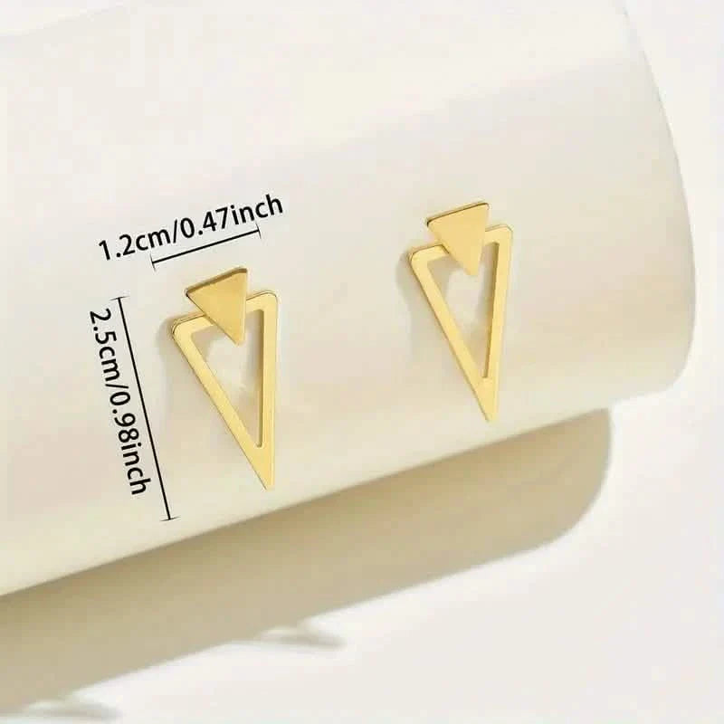 Chic Minimalist Triangle Design Earrings