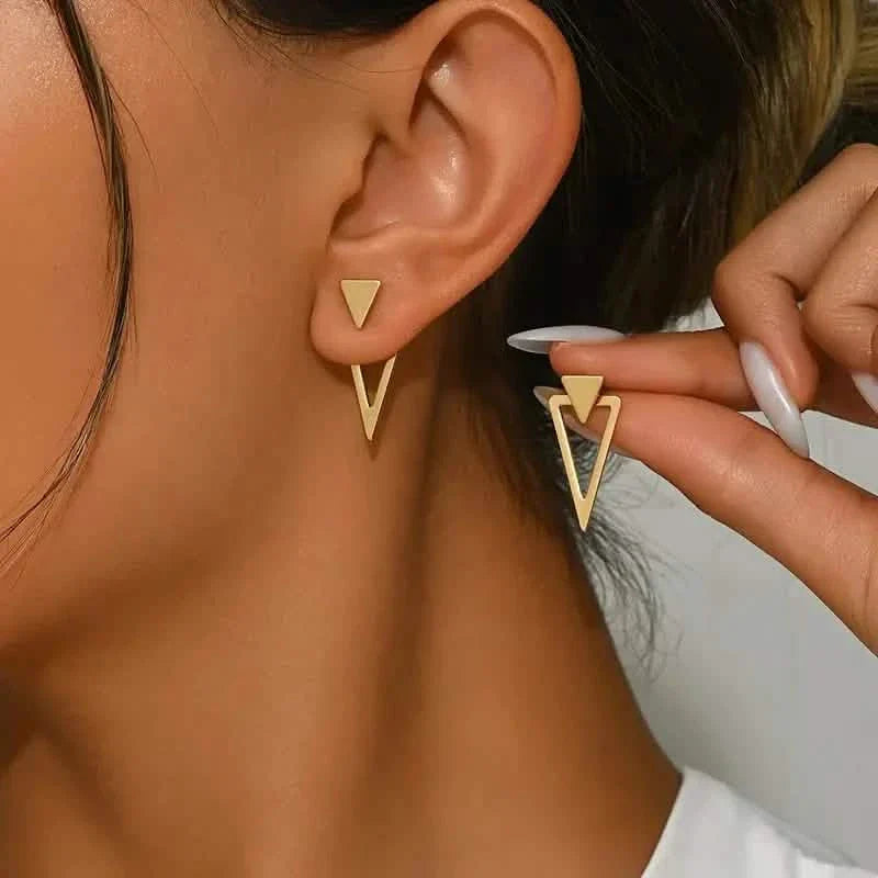 Chic Minimalist Triangle Design Earrings