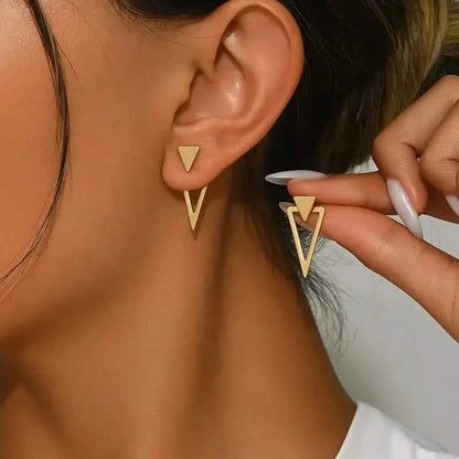 Chic Minimalist Triangle Design Earrings