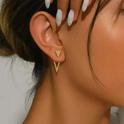 Chic Minimalist Triangle Design Earrings