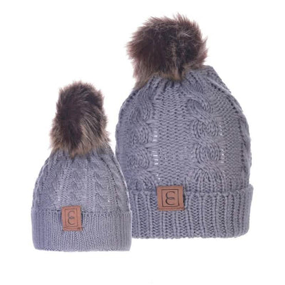 Chic Mom and Me Pom Beanies