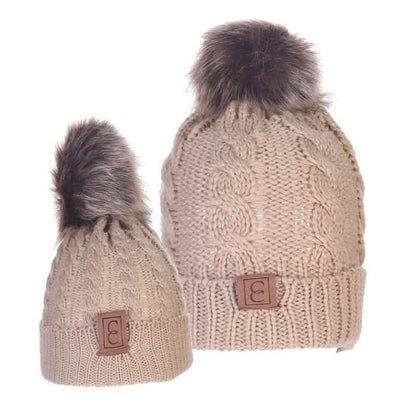 Chic Mom and Me Pom Beanies