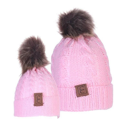Chic Mom and Me Pom Beanies