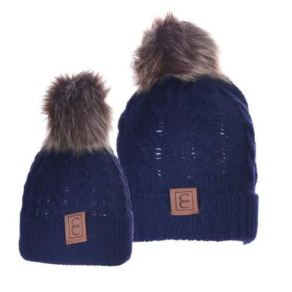 Chic Mom and Me Pom Beanies