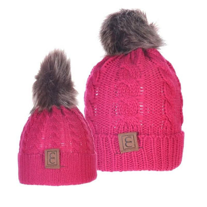Chic Mom and Me Pom Beanies