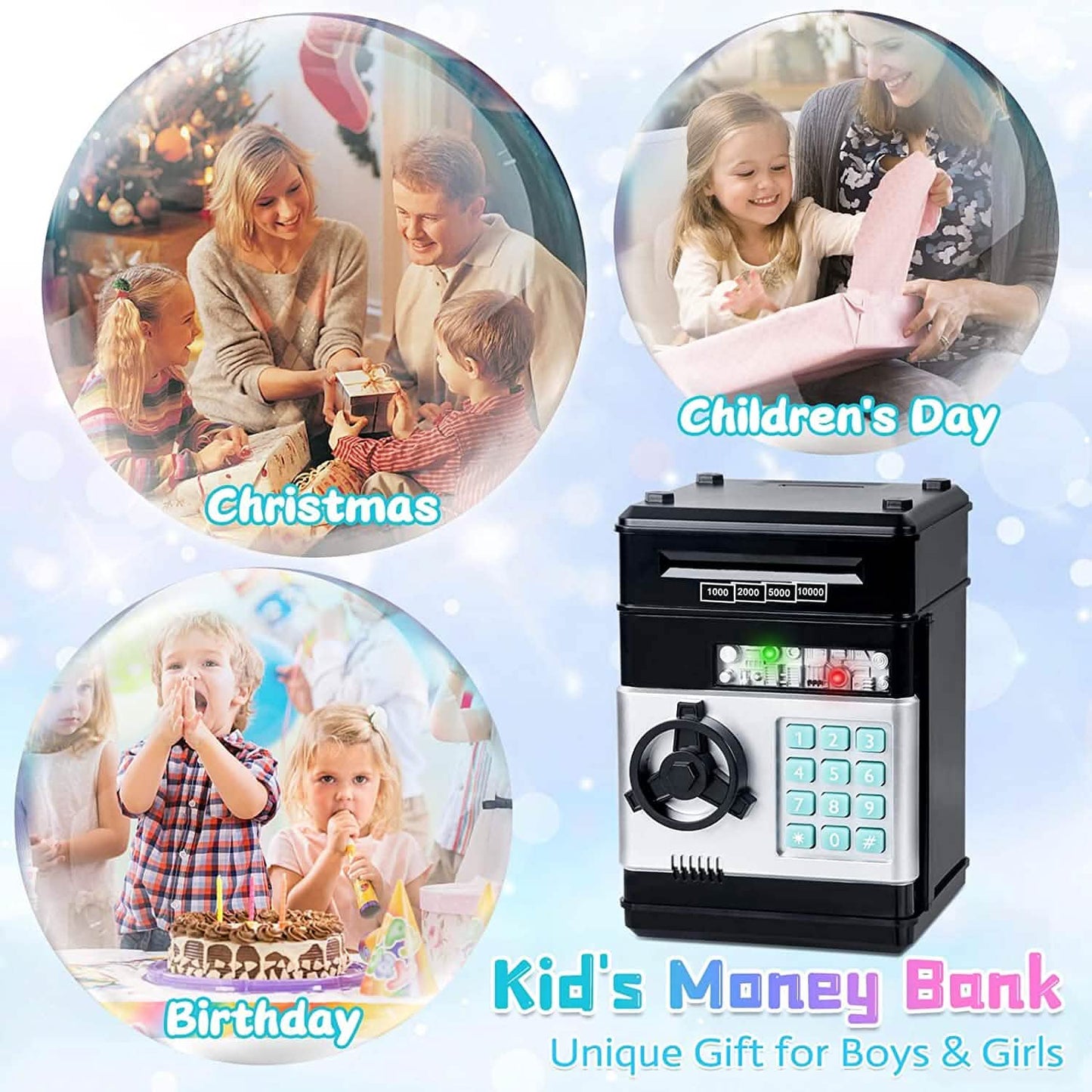 Children's Cartoon Password Box Piggy Bank