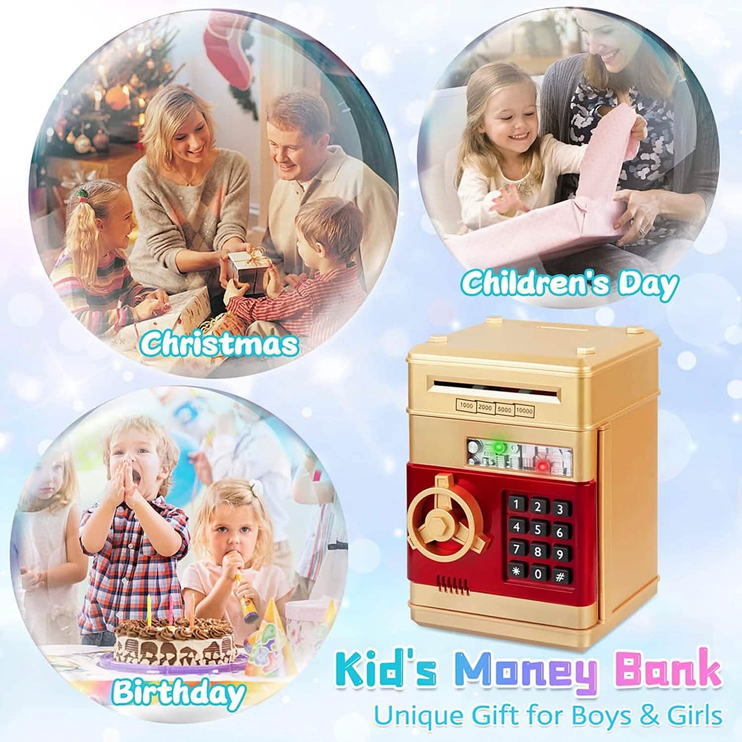 Children's Cartoon Password Box Piggy Bank
