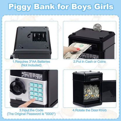 Children's Cartoon Password Box Piggy Bank