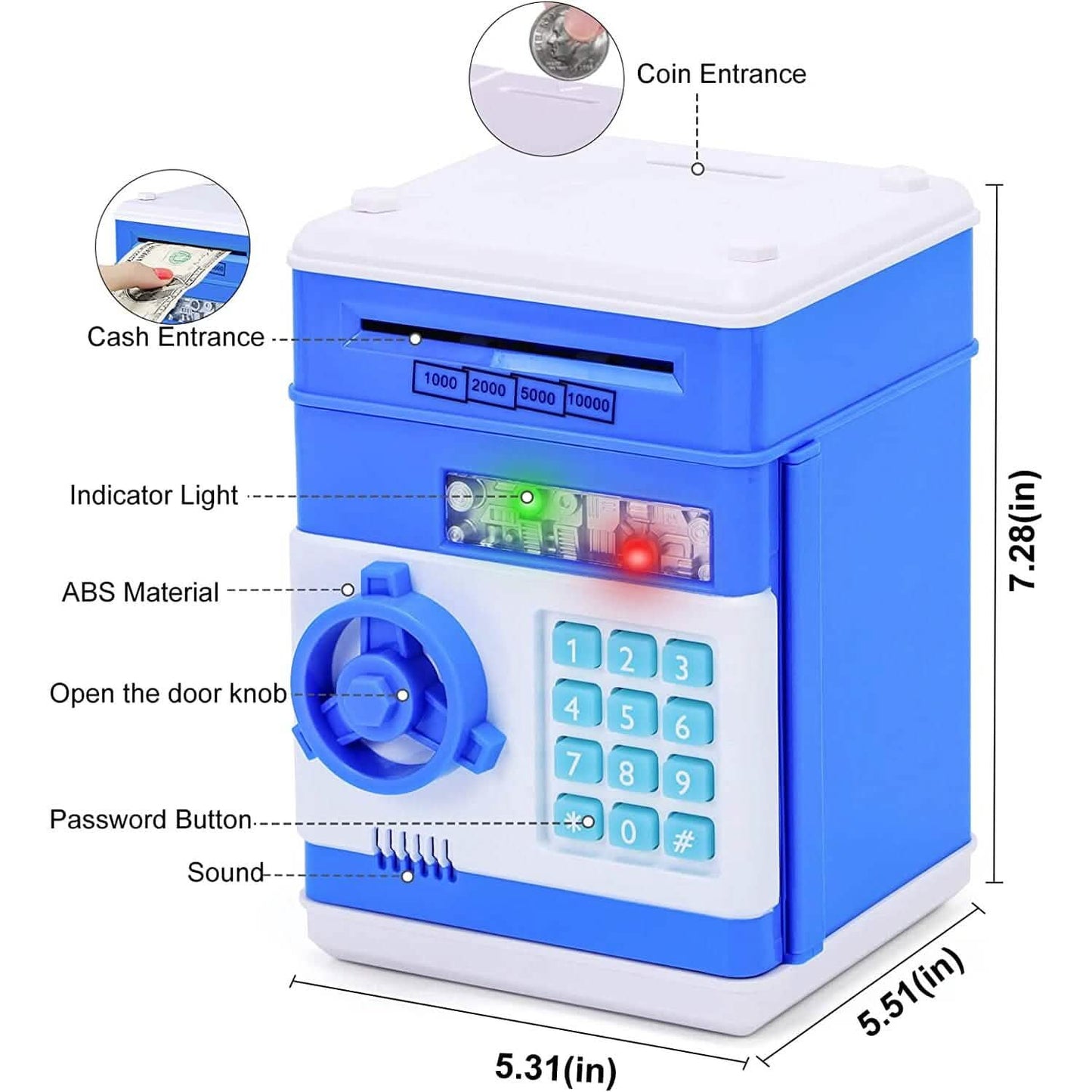 Children's Cartoon Password Box Piggy Bank