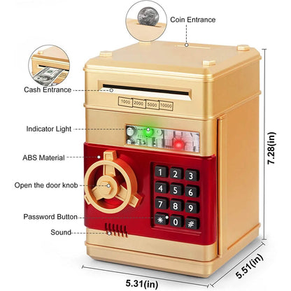 Children's Cartoon Password Box Piggy Bank