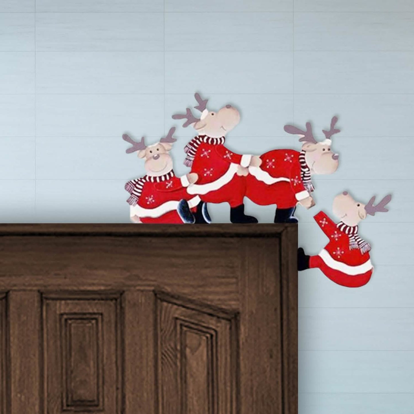 Christmas Door Hanger Decorations Rustic Sign