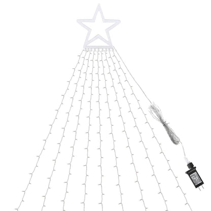 Christmas Hanging Waterfall String Light with Topper Star