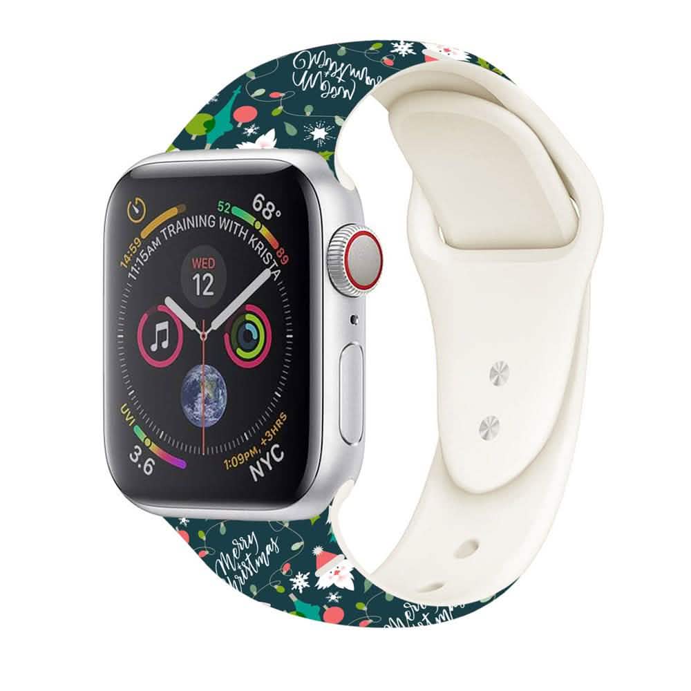 Christmas Silicone Apple Watch Bands - Assorted Styles