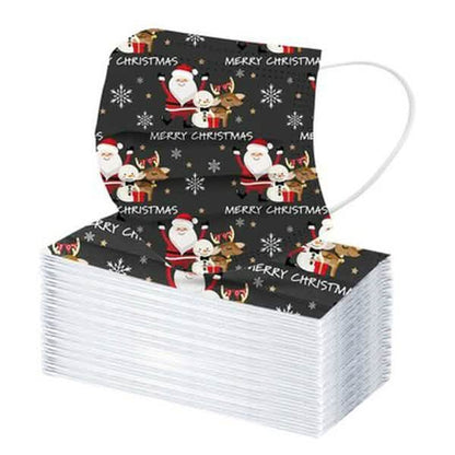 Christmas Special Mask Disposable Dustproof and Breathable Three-layer Protective Cover