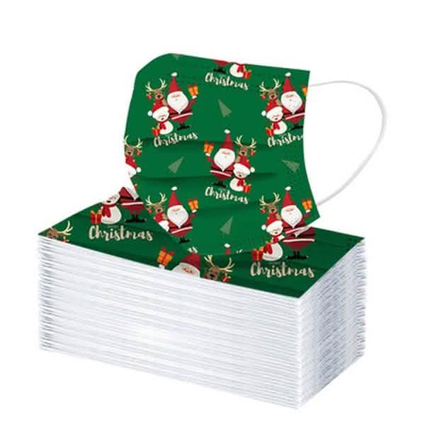 Christmas Special Mask Disposable Dustproof and Breathable Three-layer Protective Cover
