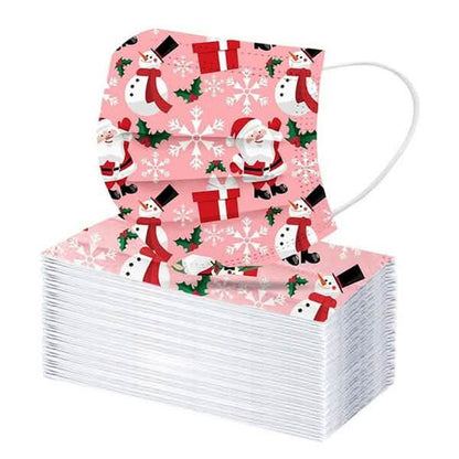 Christmas Special Mask Disposable Dustproof and Breathable Three-layer Protective Cover