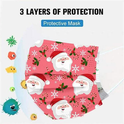 Christmas Special Mask Disposable Dustproof and Breathable Three-layer Protective Cover
