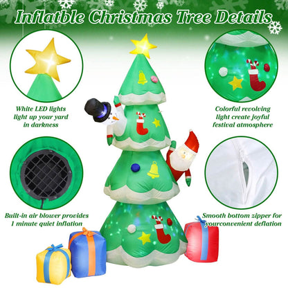 Christmas Tree Inflatable Decoration with LED Light Built-in Air Blower