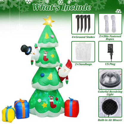 Christmas Tree Inflatable Decoration with LED Light Built-in Air Blower
