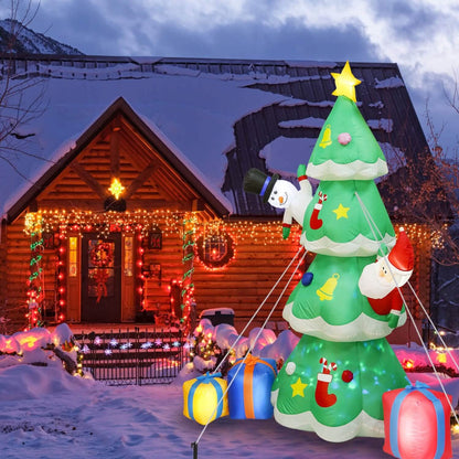 Christmas Tree Inflatable Decoration with LED Light Built-in Air Blower