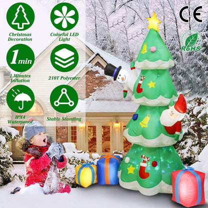 Christmas Tree Inflatable Decoration with LED Light Built-in Air Blower