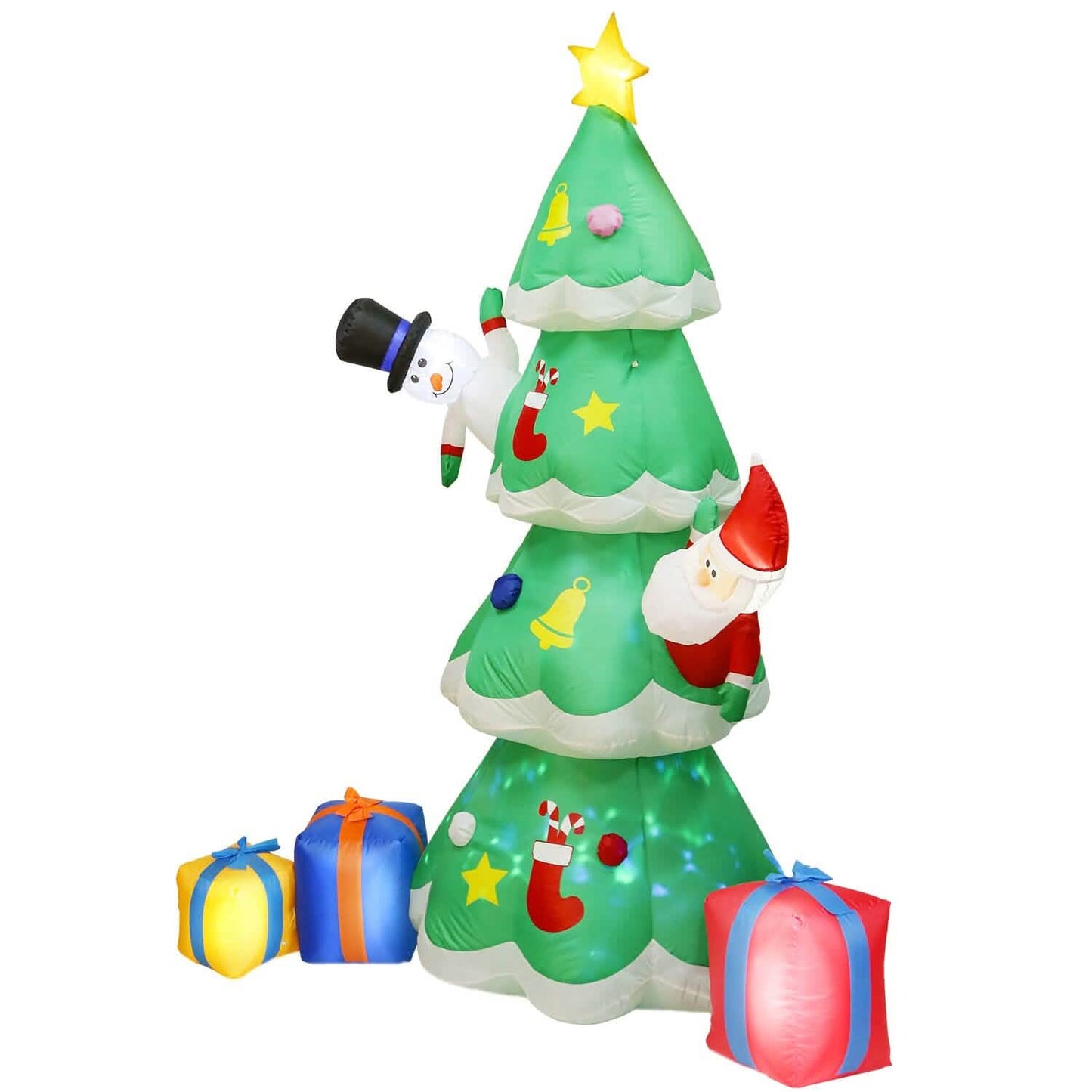 Christmas Tree Inflatable Decoration with LED Light Built-in Air Blower