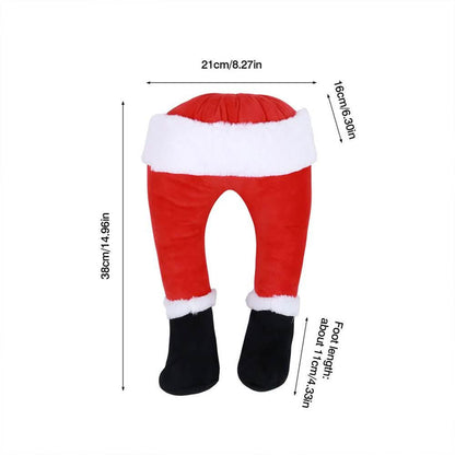 Christmas Tree Kicking Santa Legs