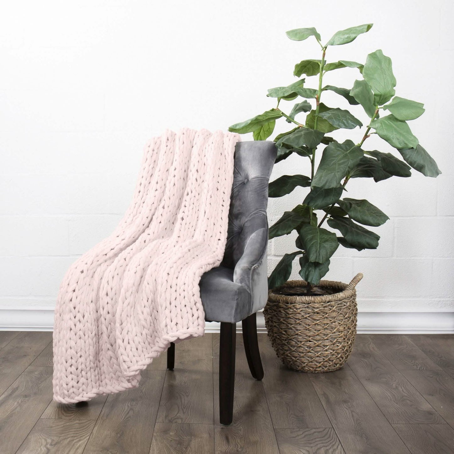 Chunky Knit Throw Blanket