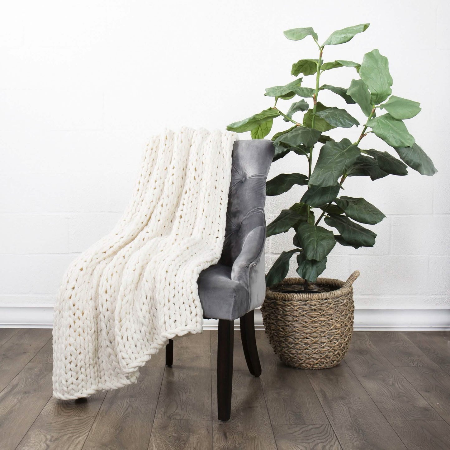 Chunky Knit Throw Blanket