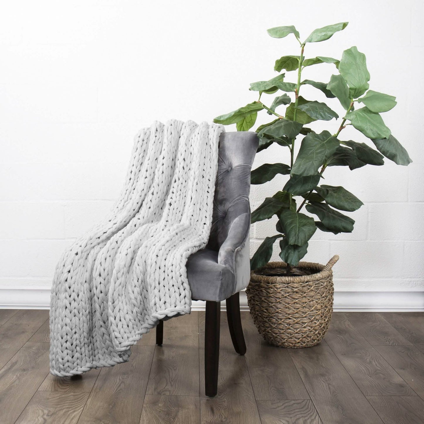 Chunky Knit Throw Blanket