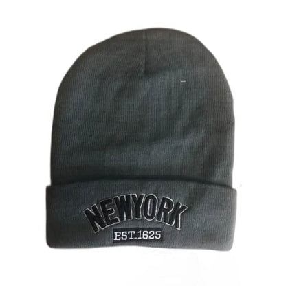 Classic NY Winter Hat Beanies with Thick Fur