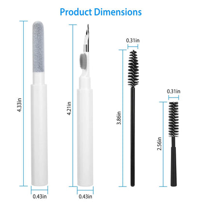 Cleaning Kit For Airpods, Charging Case, Camera, Phone Cleaner Pen Long and Short Fluff Brush