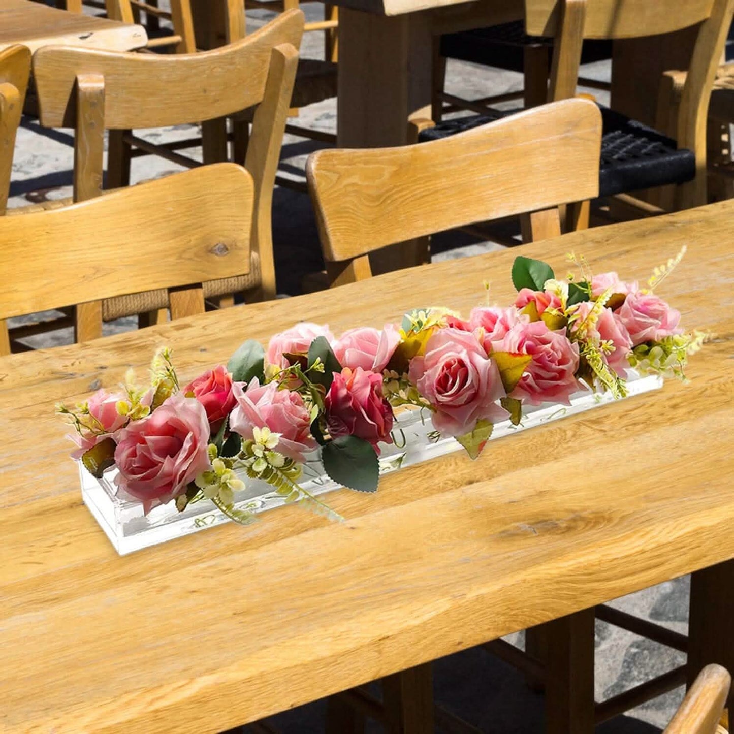 Clear Acrylic Flower Vase for Table Decoration Modern Flower Holder