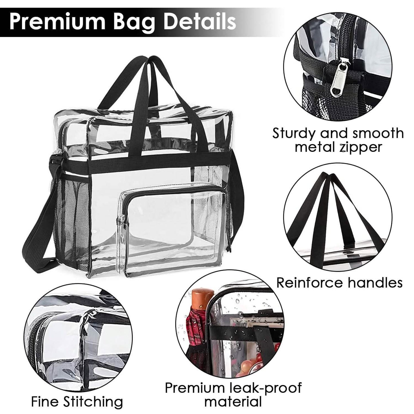 Clear Transparent Shoulder Bag Stadium Approved