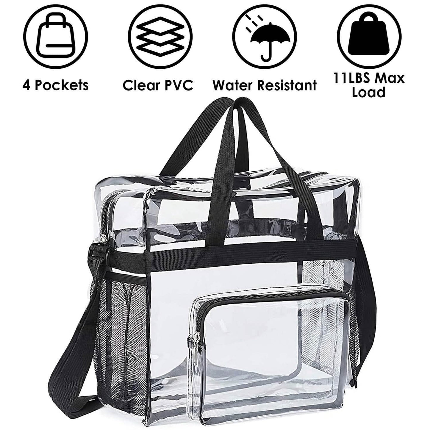 Clear Transparent Shoulder Bag Stadium Approved