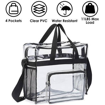 Clear Transparent Shoulder Bag Stadium Approved