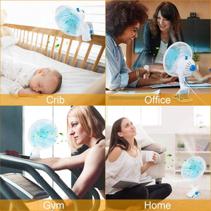 Clip-On 2 Speeds Quiet Clamp Fan