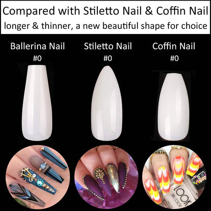 Coffin Long Fake Nails