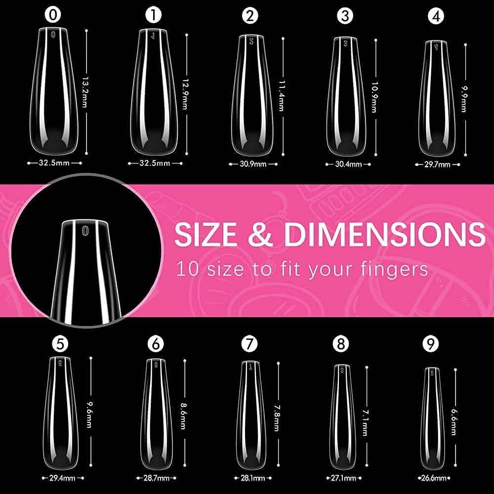 Coffin Long Fake Nails