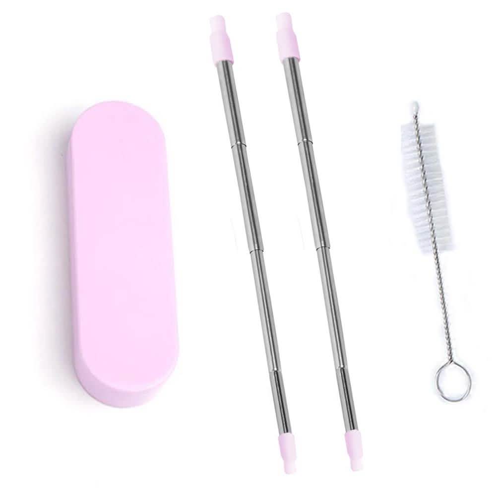 Collapsable Telescopic Reusable Drinkable Straw