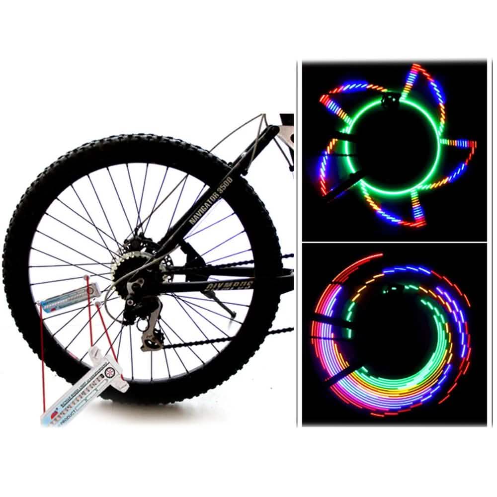 Colorful Rainbow 32 LED Wheel Signal Lights for Cycling Bikes Bicycles Outdoor