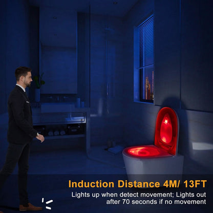 Colorful Toilet Bowl Motion Sensor Lights