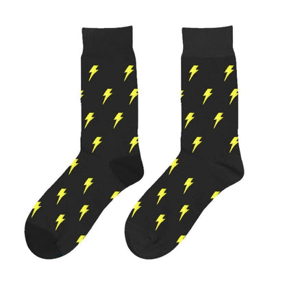 Combed Cotton Funky Casual Knee Socks - Assorted Styles